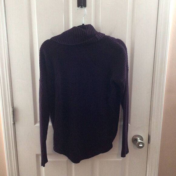 Women’s Calvin Klein Purple Ribbed Cowl Neck Sweater Size Small - Picture 5 of 7